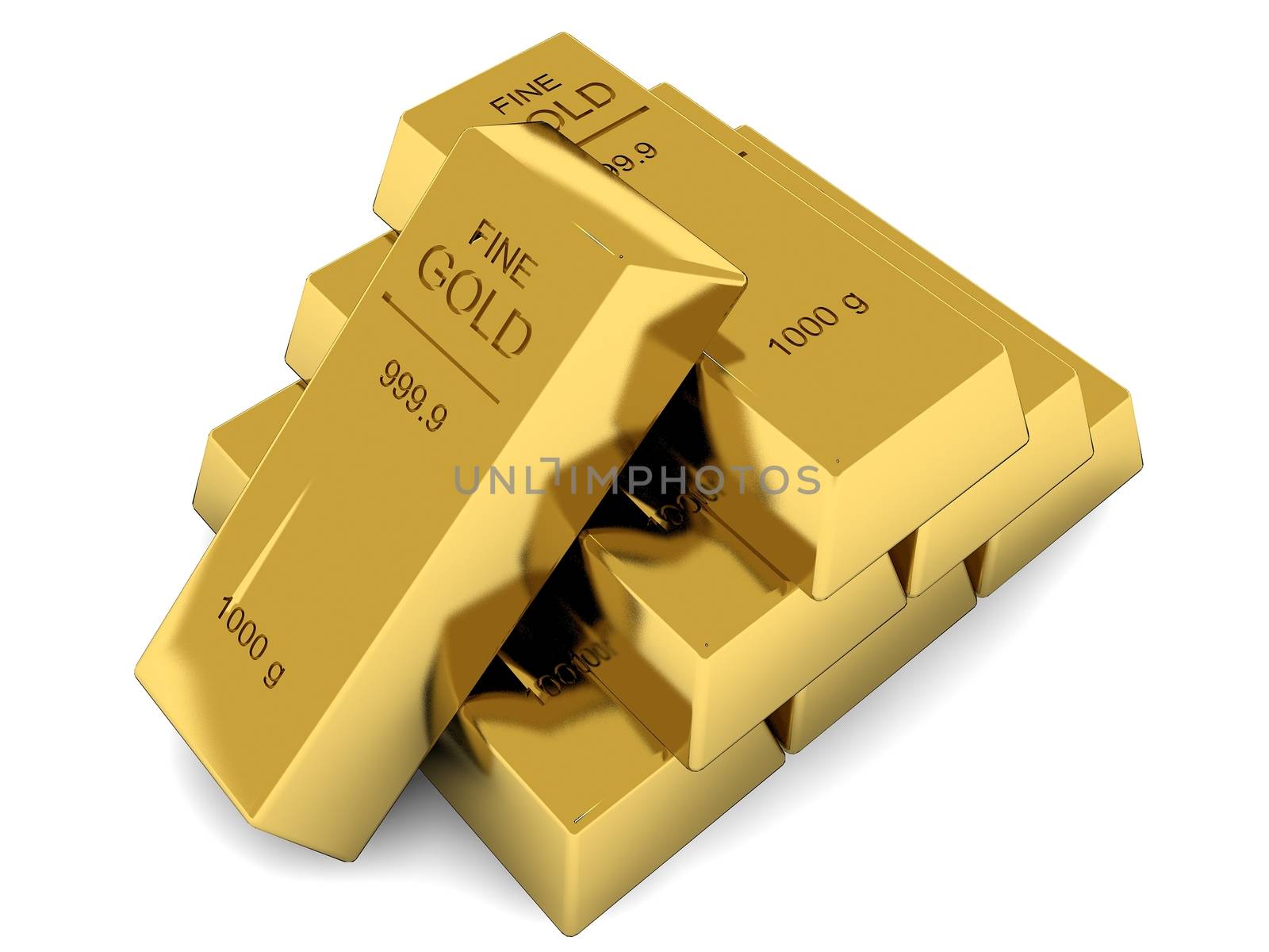 Stacked gold bars