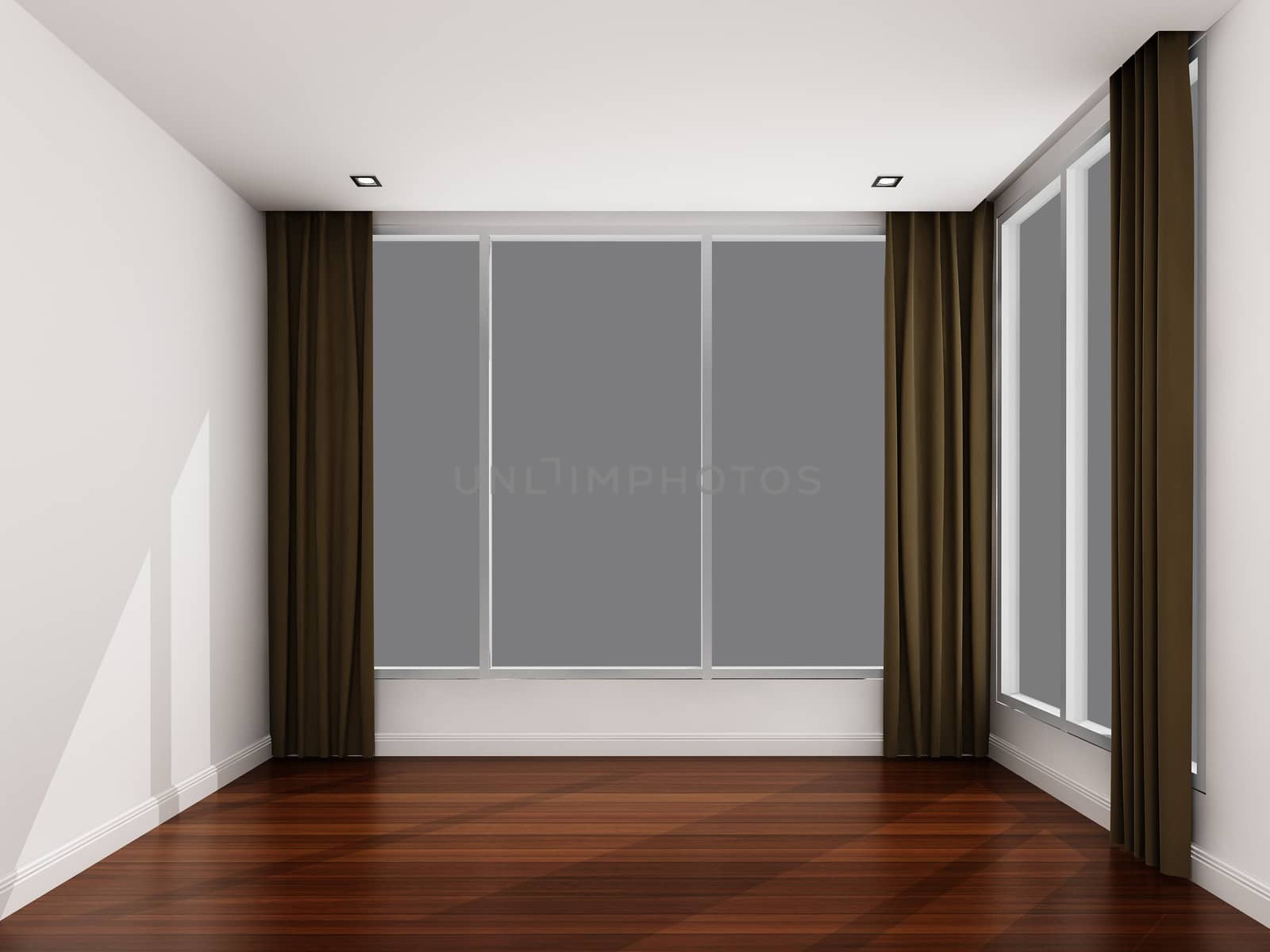 Empty white room ,3d
