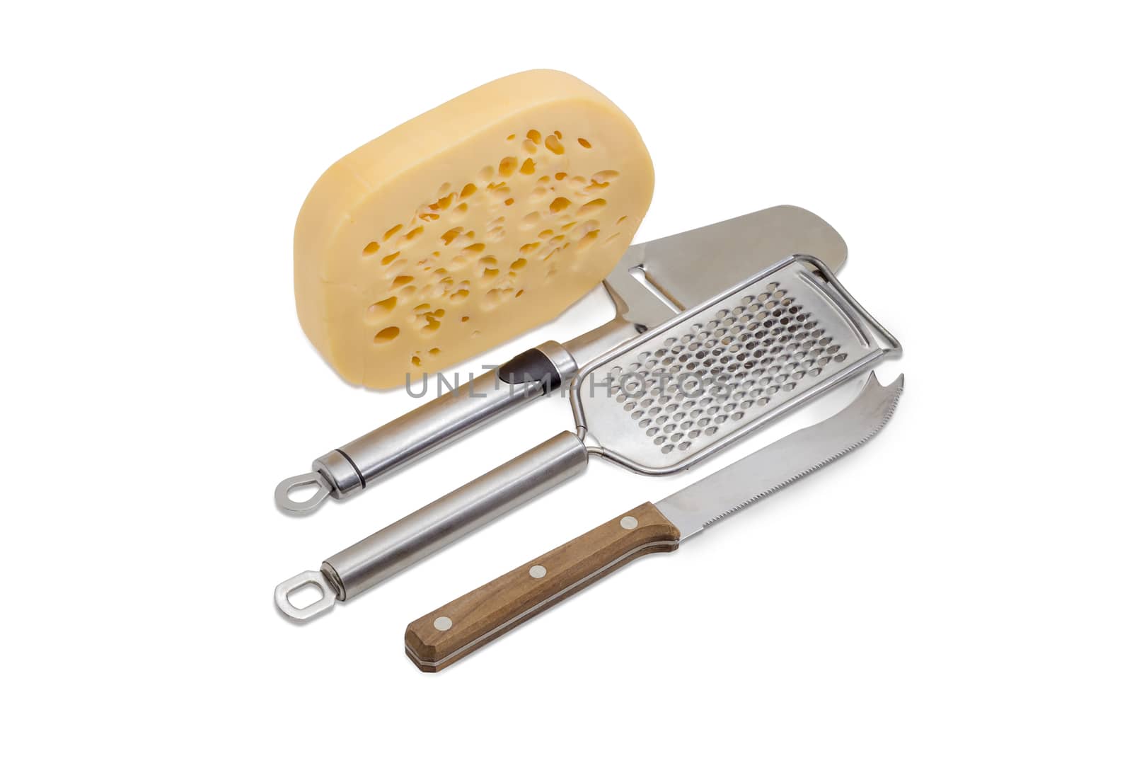 Cheese knife, cheese slicer, cheese grater and semi-hard cheese by anmbph