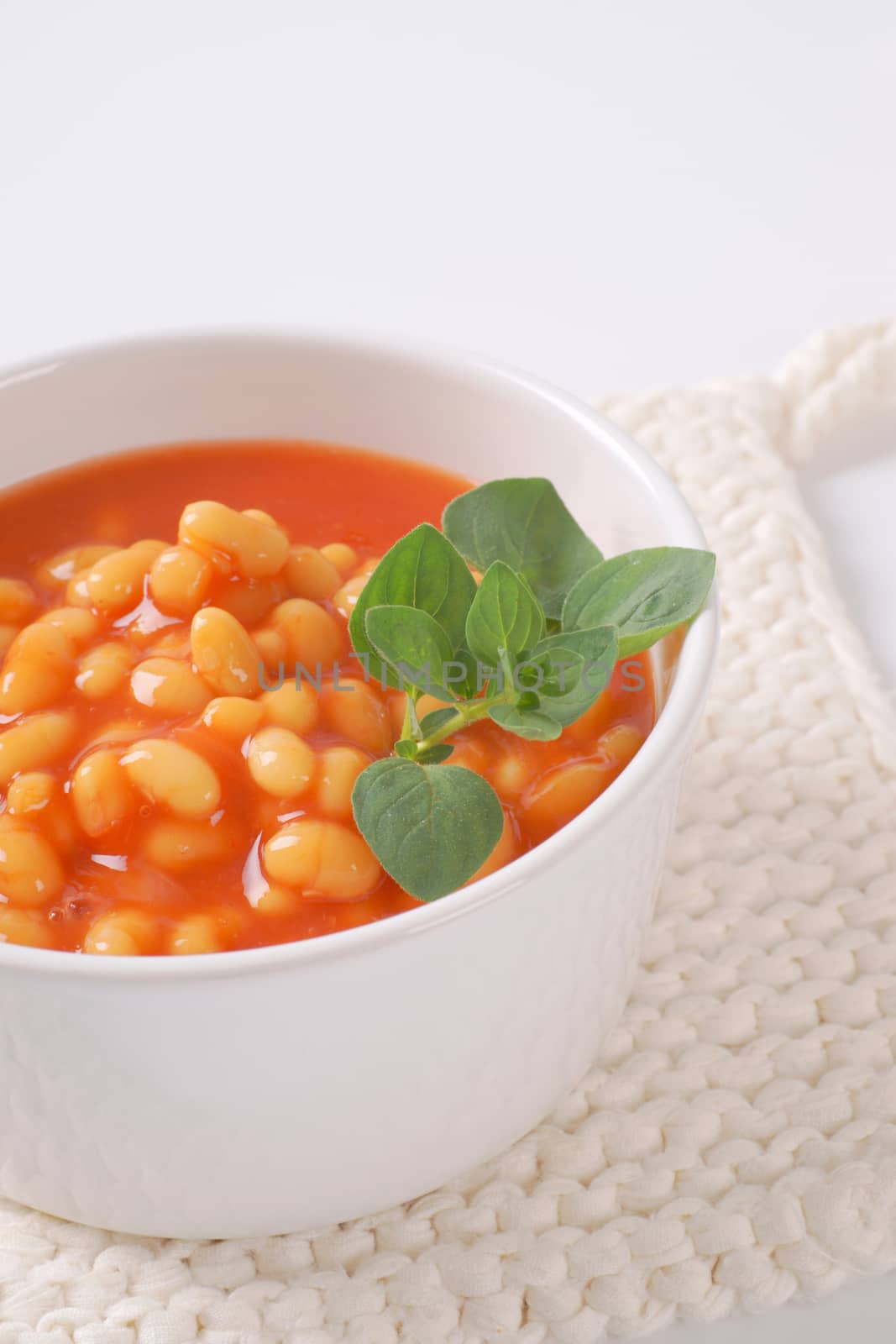 bowl of beans in tomato by Digifoodstock