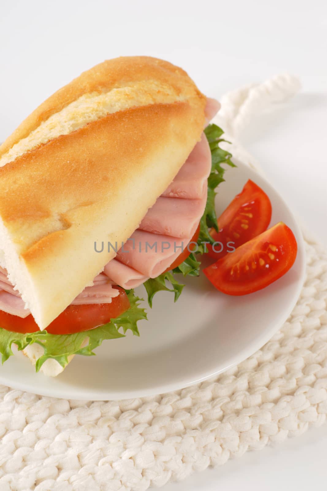 fresh sandwich with ham by Digifoodstock