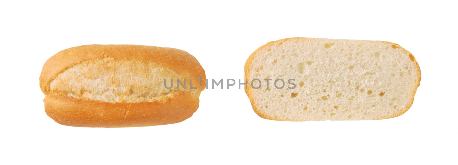 halved mini baguette by Digifoodstock