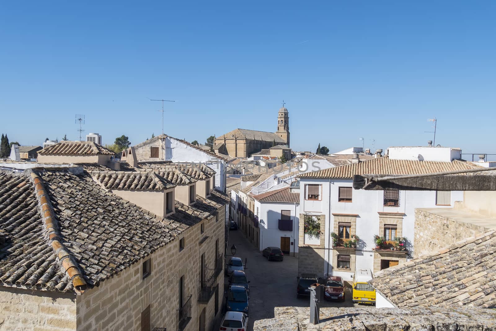 Baeza city (World Heritage Site), Cathedral in the background, Jaen, Spain