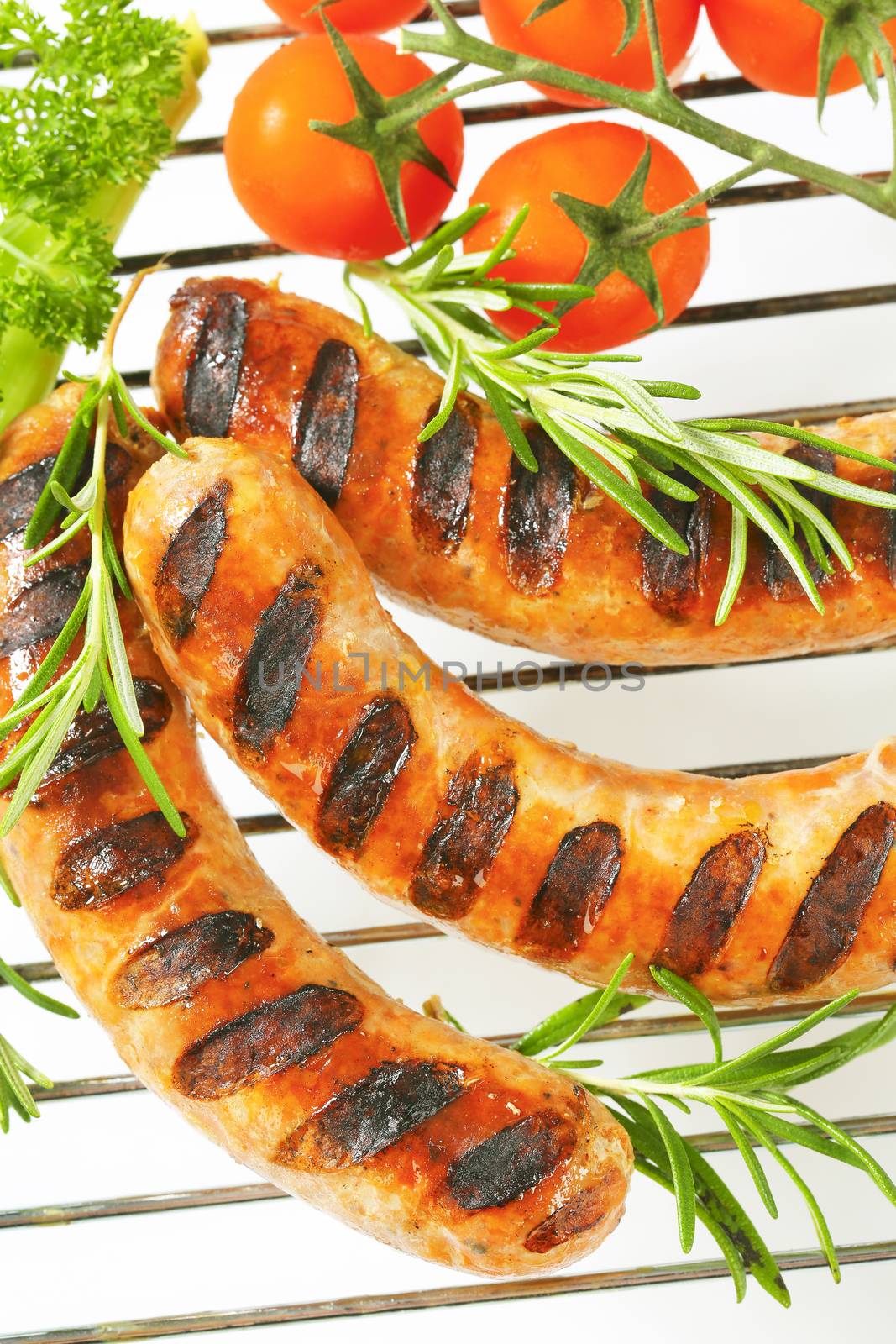 Grilled German sausages by Digifoodstock