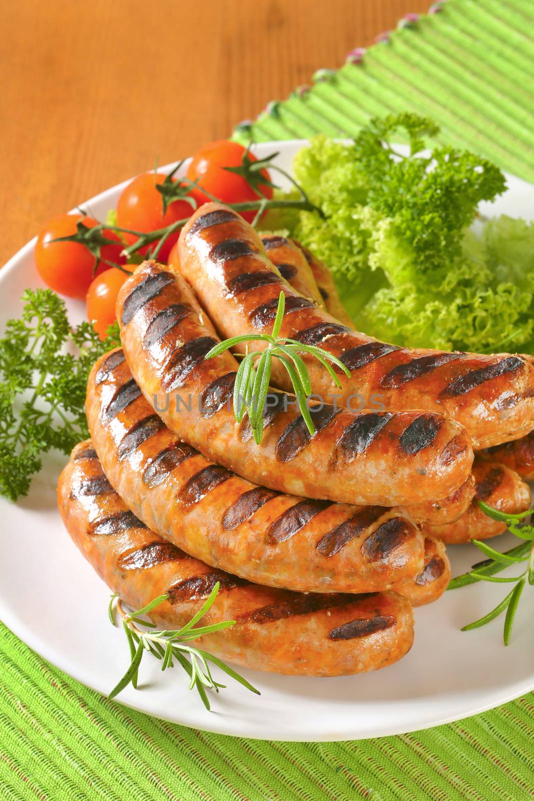 Grilled German sausages by Digifoodstock