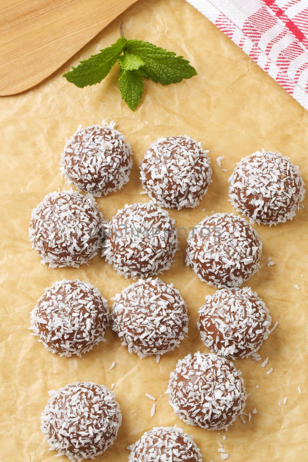 Chocolate coconut snowball cookies by Digifoodstock