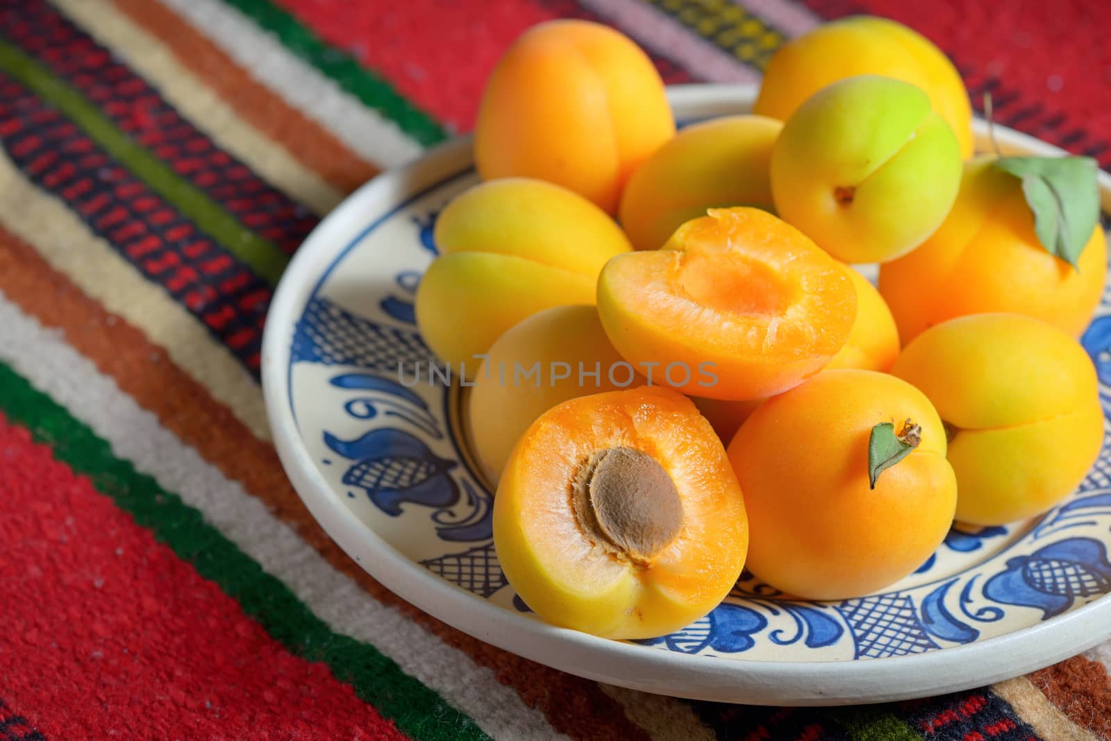 Ripe apricots fruits  by jordachelr
