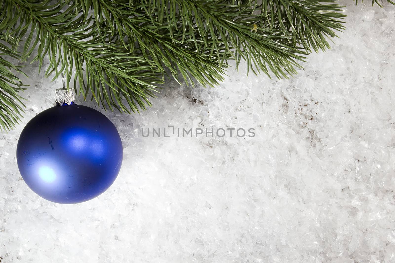 Christmas ball and spruce branch by VIPDesignUSA