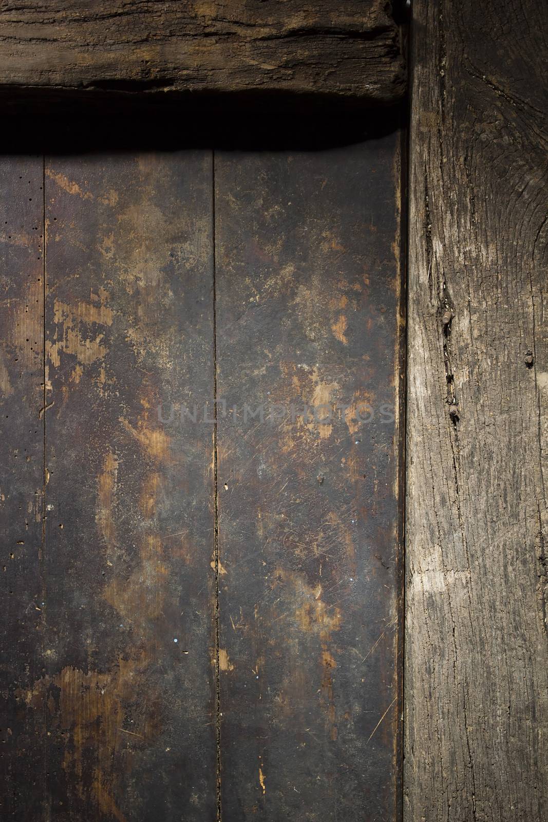 Fragment of an old wooden door as a background