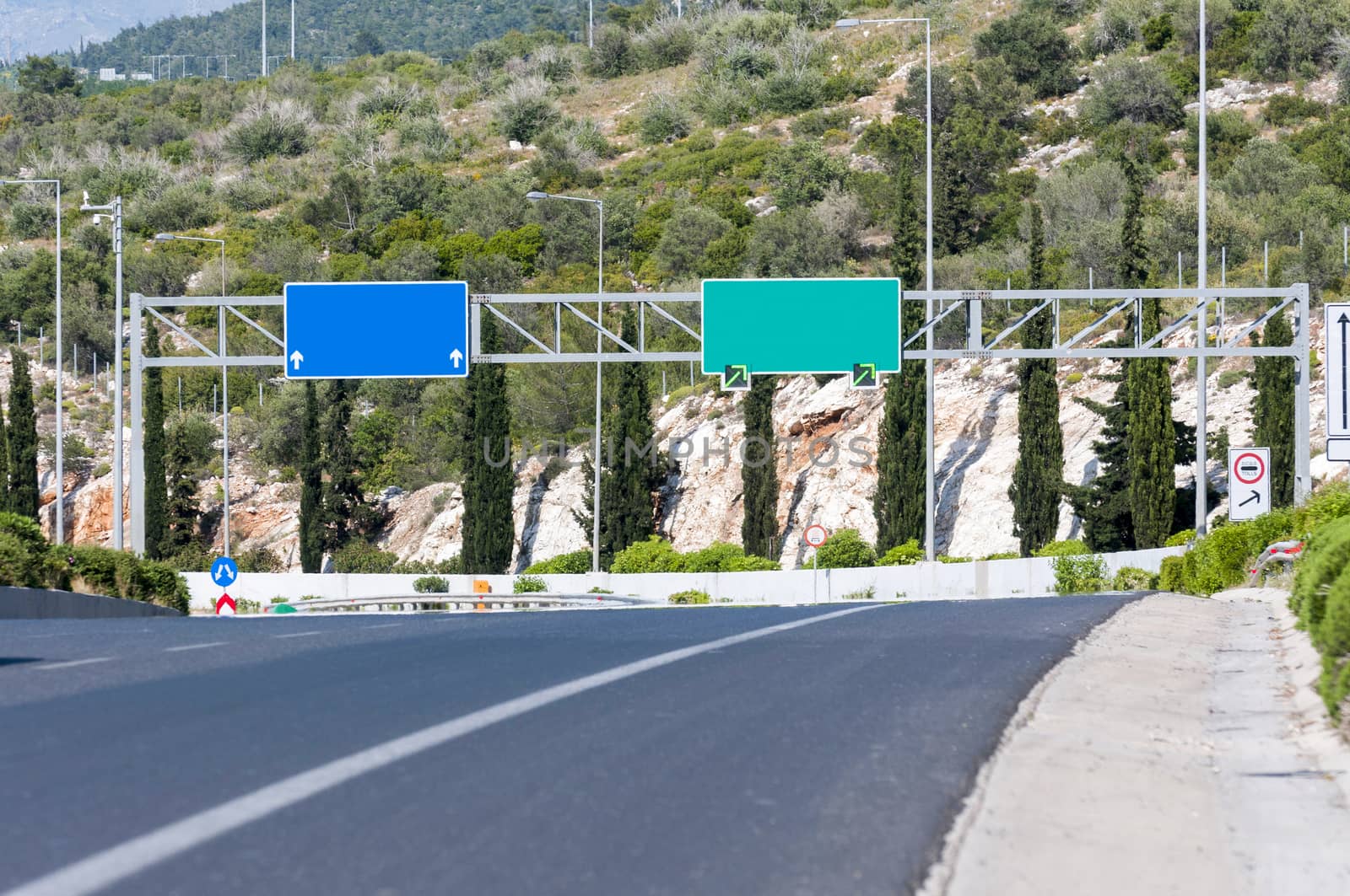 big highway road sign by vangelis
