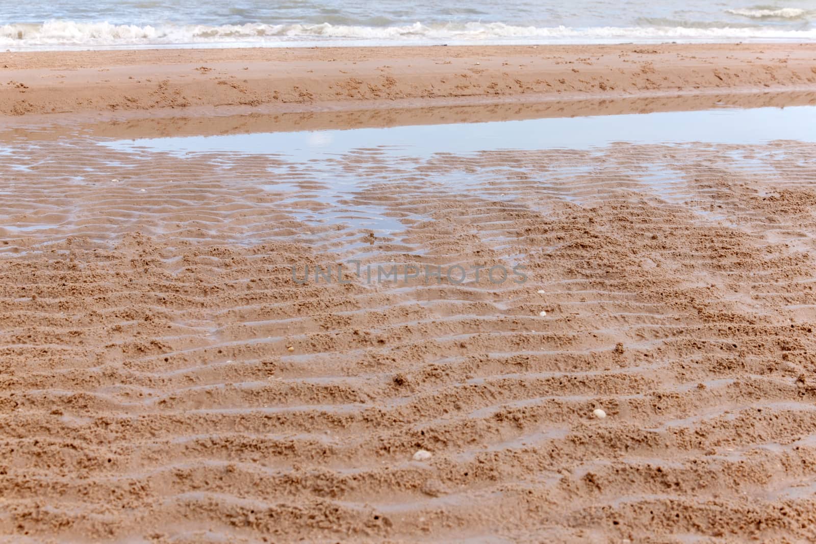 ripple sand in nature on the beach in summer