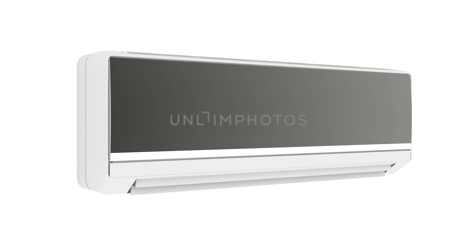 white air conditioner isolated on white,3d rendering