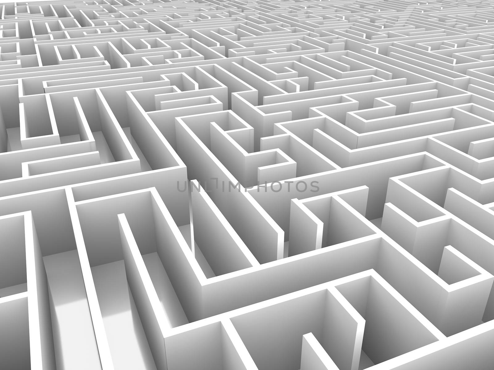 endless maze 3d illustration