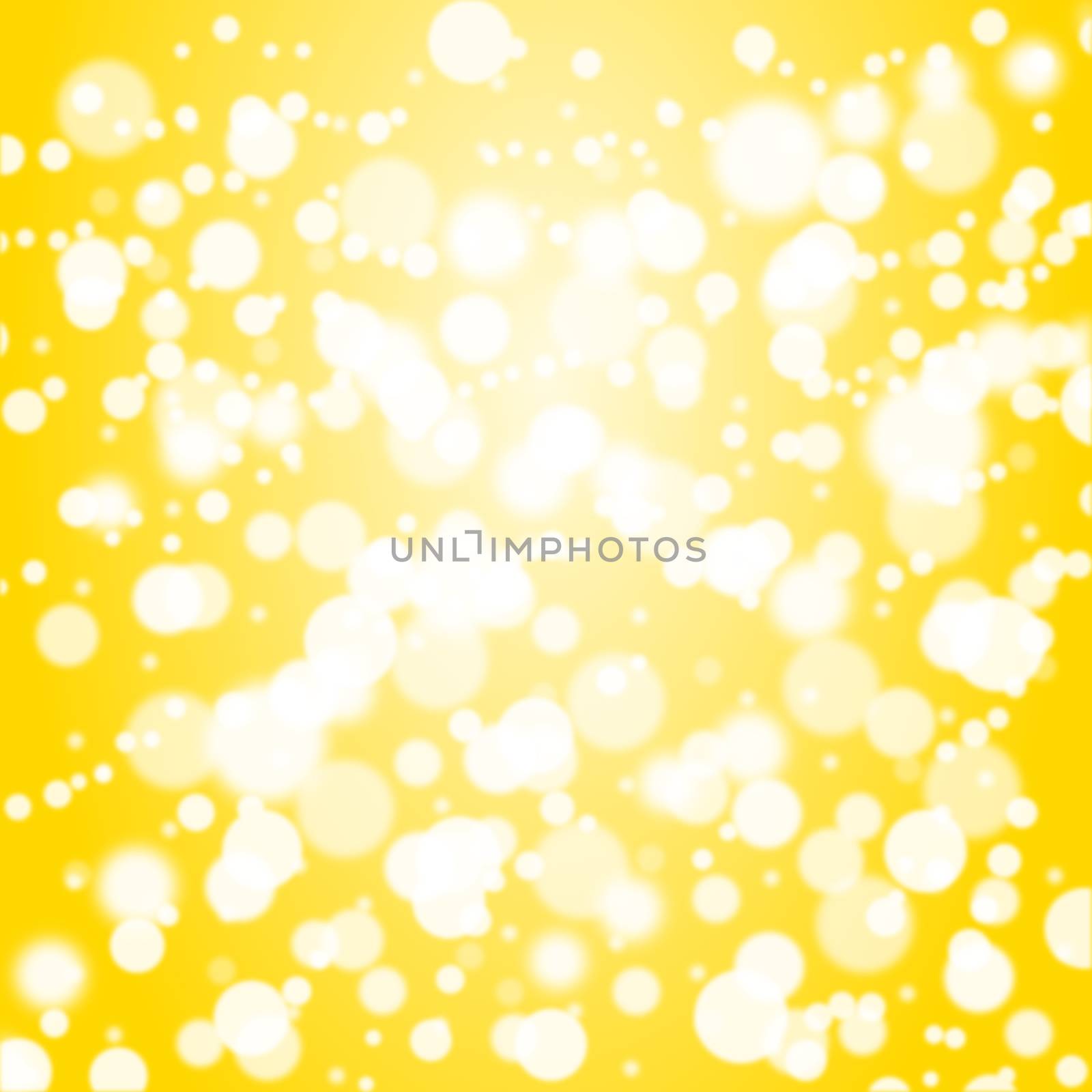 Defocused of glitter or bokeh circle on gold background by eaglesky
