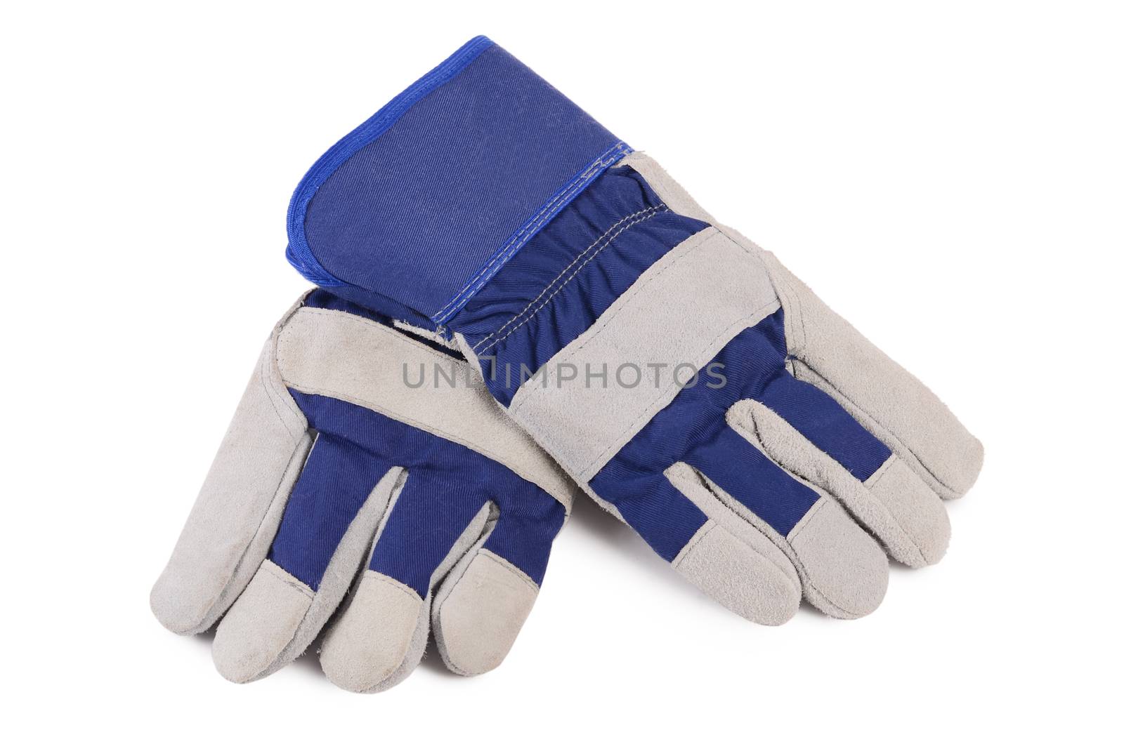 Working mens gloves isolated on white background