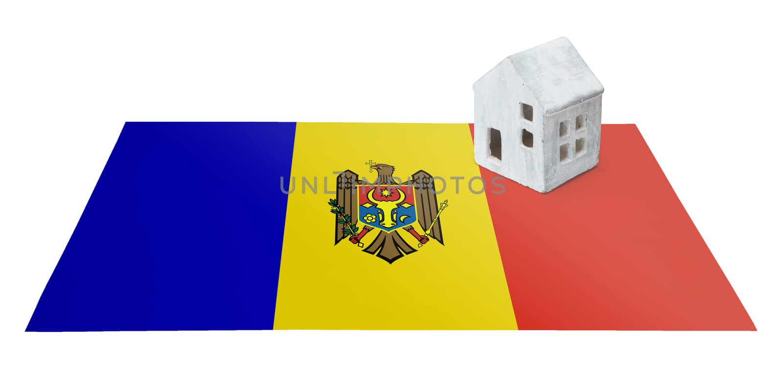 Small house on a flag - Moldova by michaklootwijk