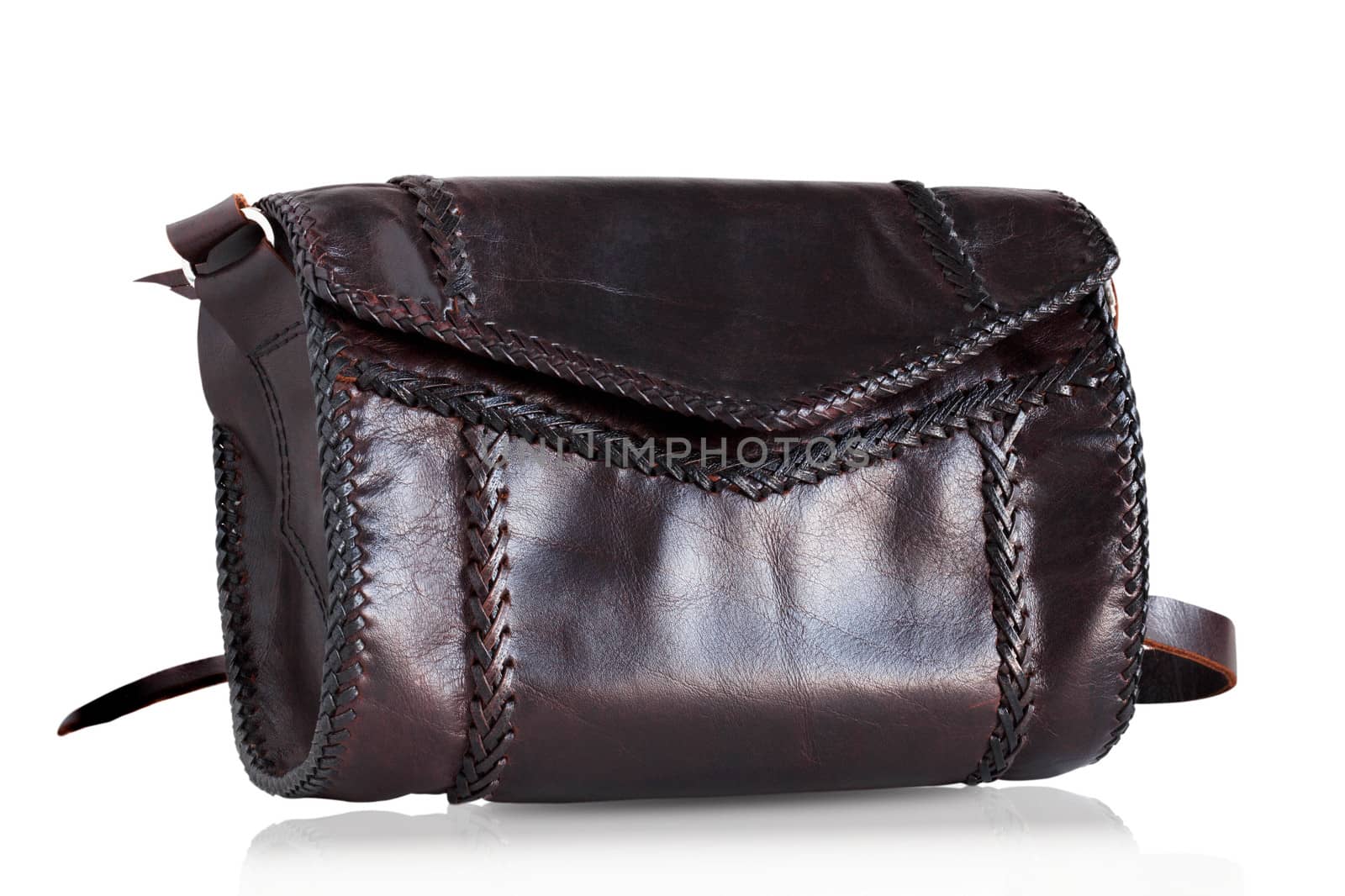 leather bag on white background. by start08