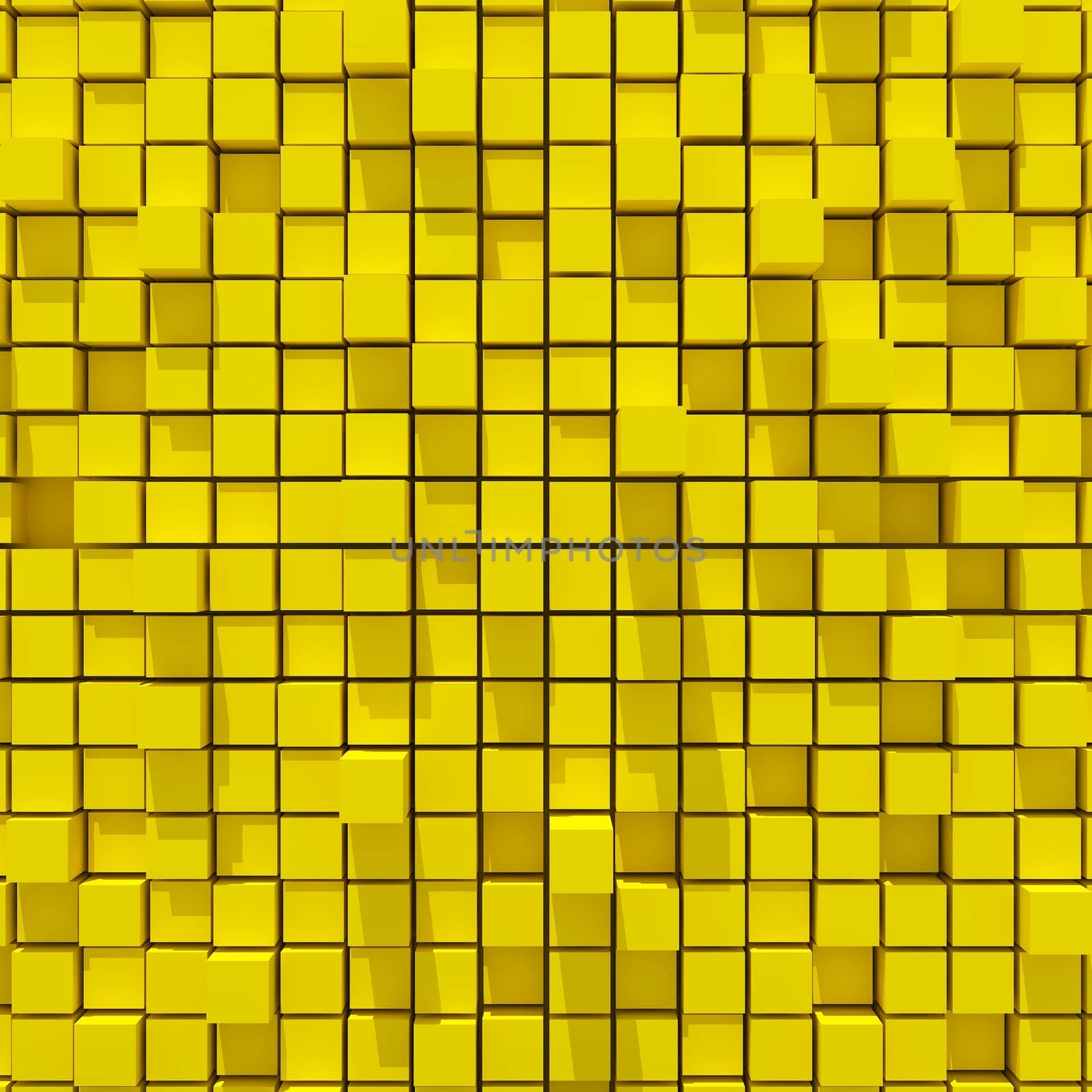 3d rendering of colorful cubic random level background.