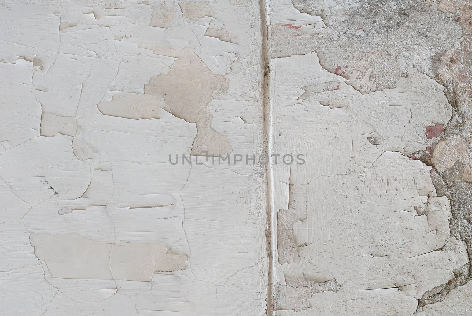 white texture, old chipped paint on the concrete wall, background by uvisni