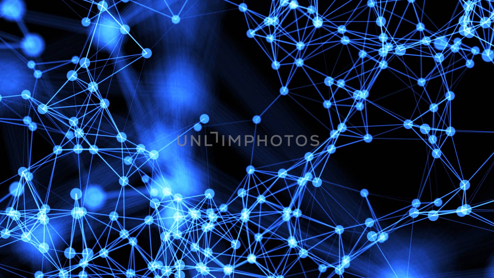 Abstract connected dots. Technology background by nolimit046