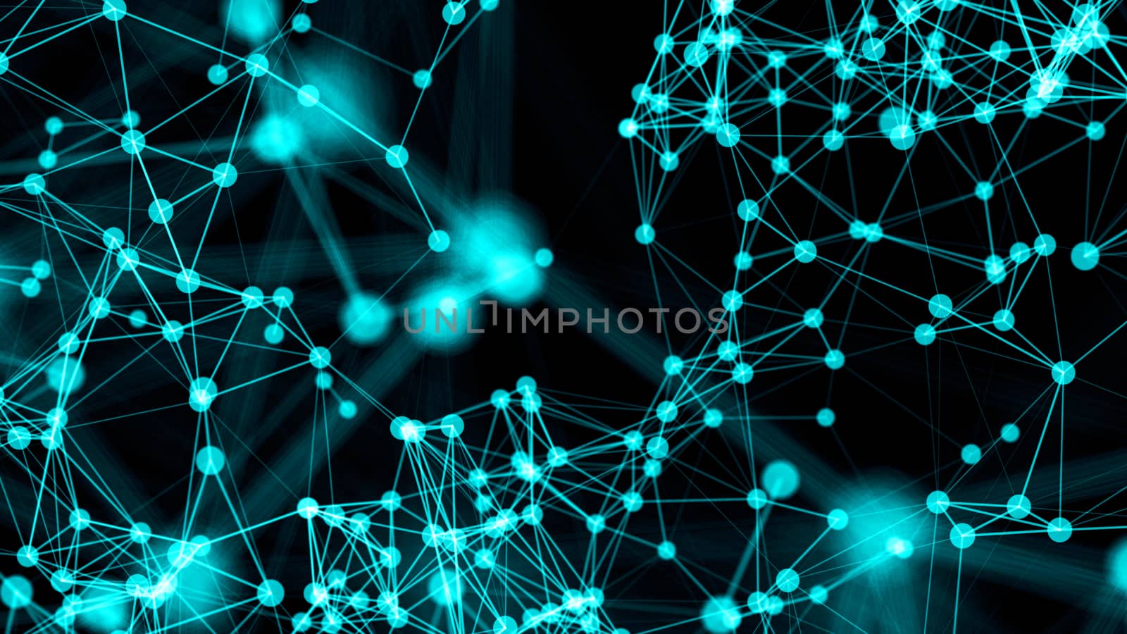 Abstract connected dots. Technology background by nolimit046