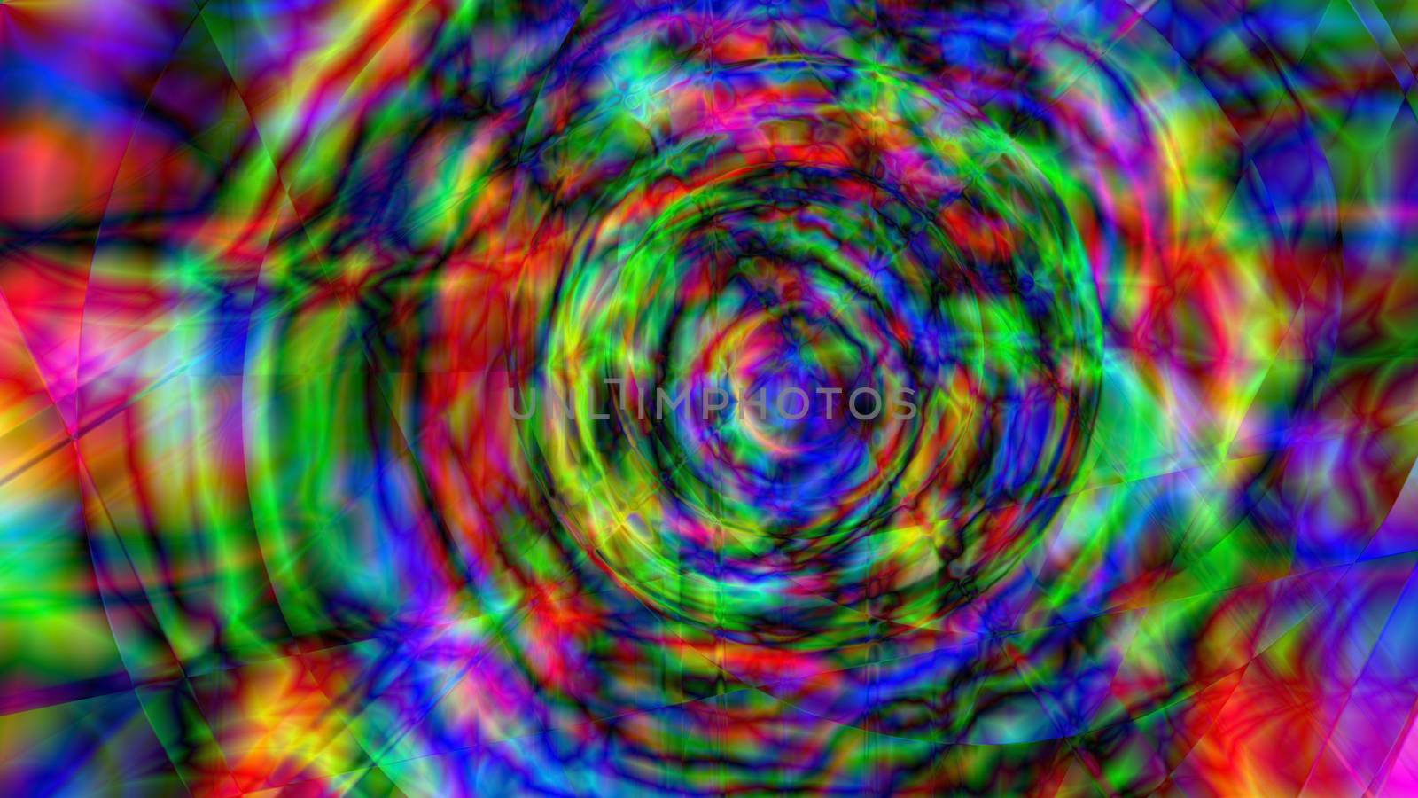 Abstract background with Psychedelic art. 3d render
