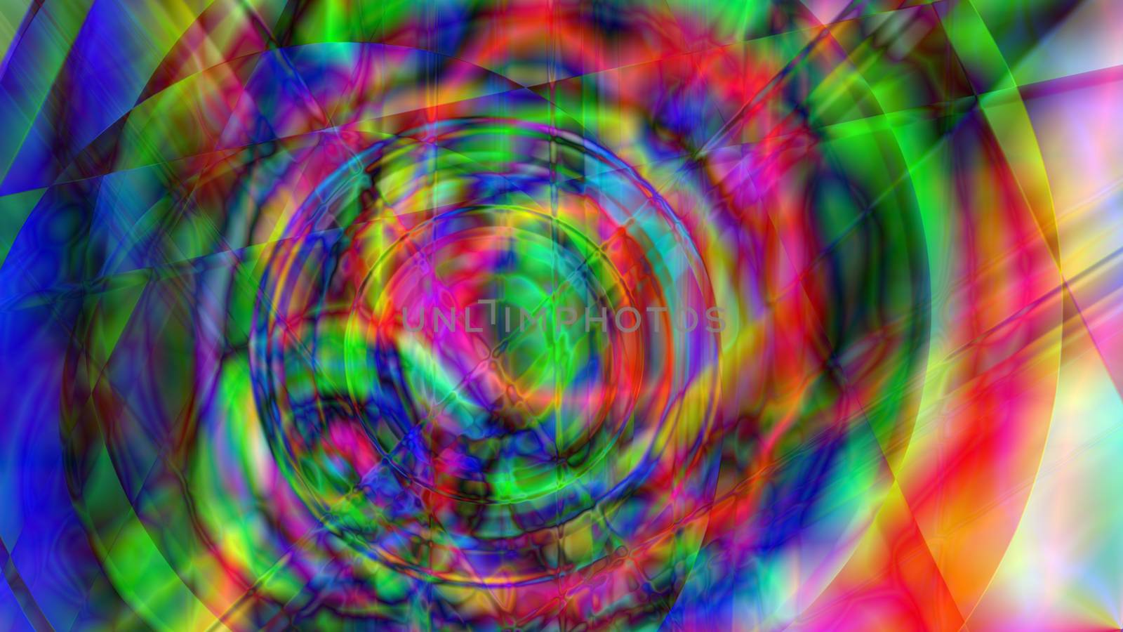 Abstract background with Psychedelic art. 3d render