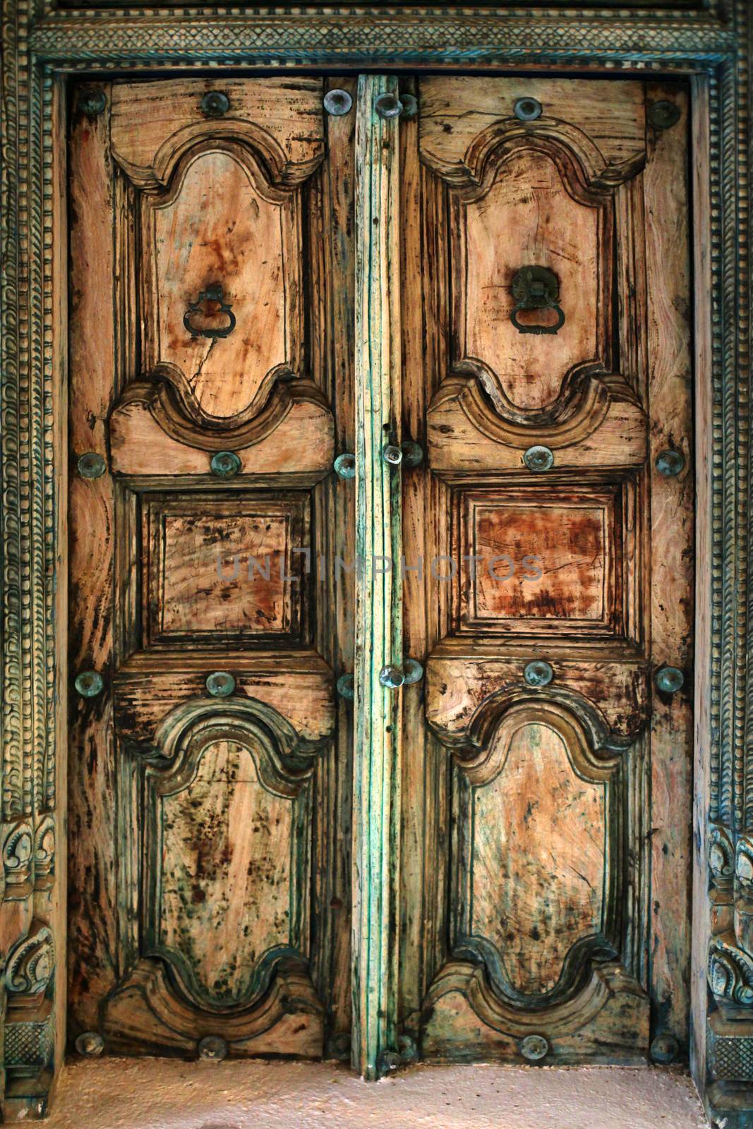 Old wooden door. Sri Lanka