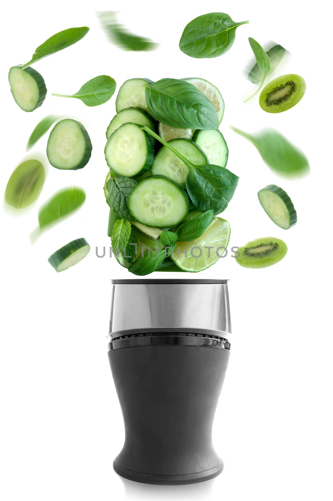 Green smoothie making concept by unikpix