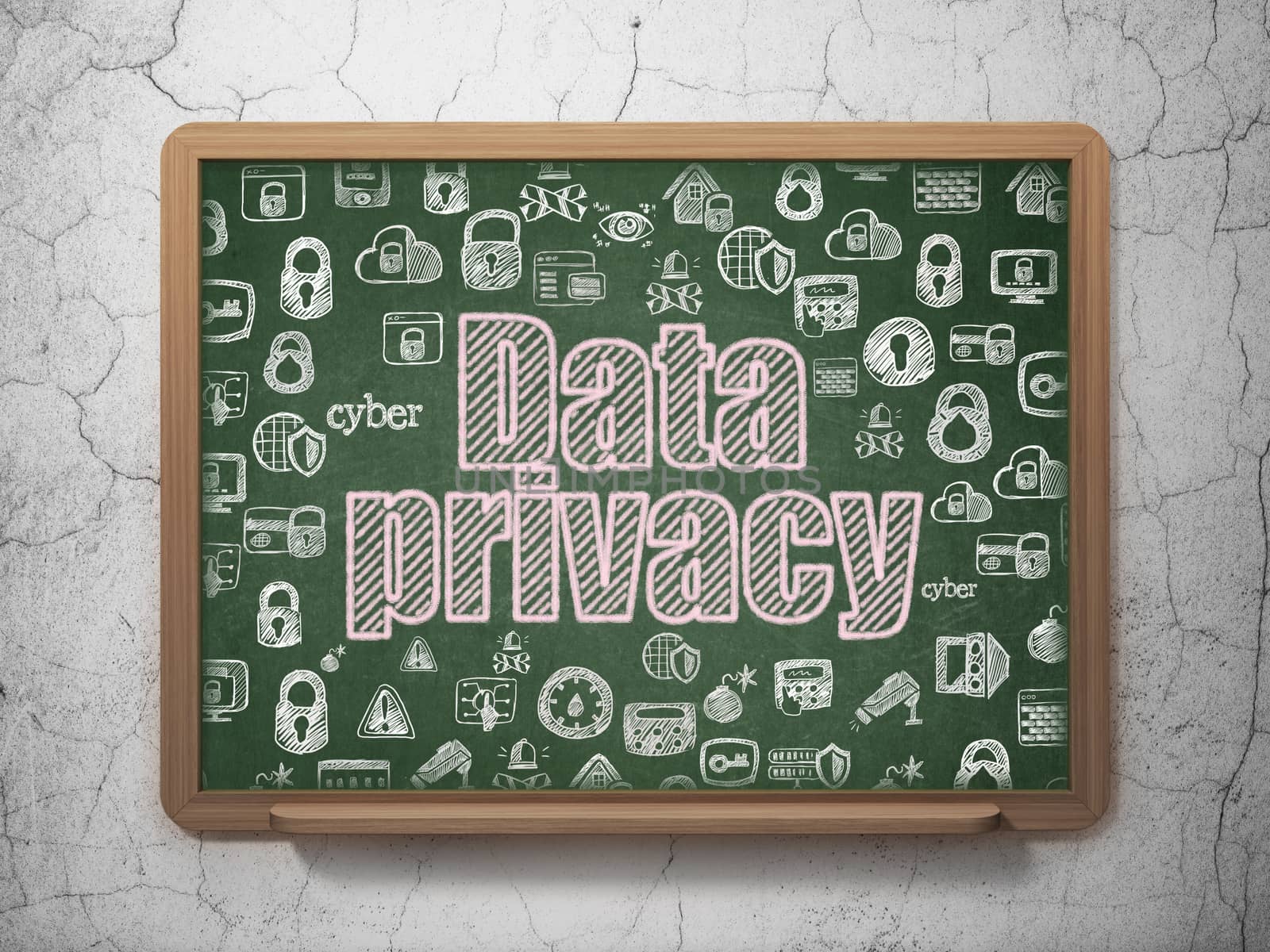 Safety concept: Data Privacy on School board background by maxkabakov