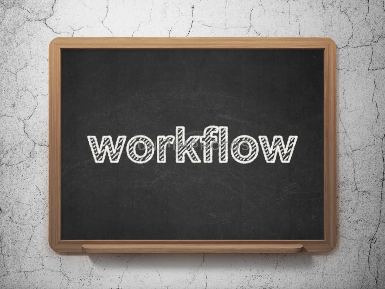 Finance concept: Workflow on chalkboard background by maxkabakov