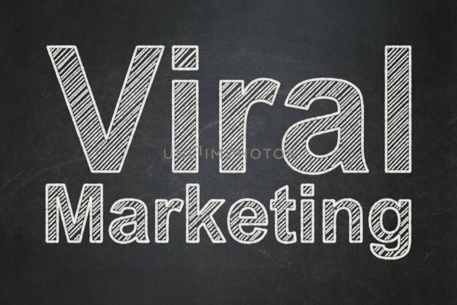 Marketing concept: text Viral Marketing on Black chalkboard background