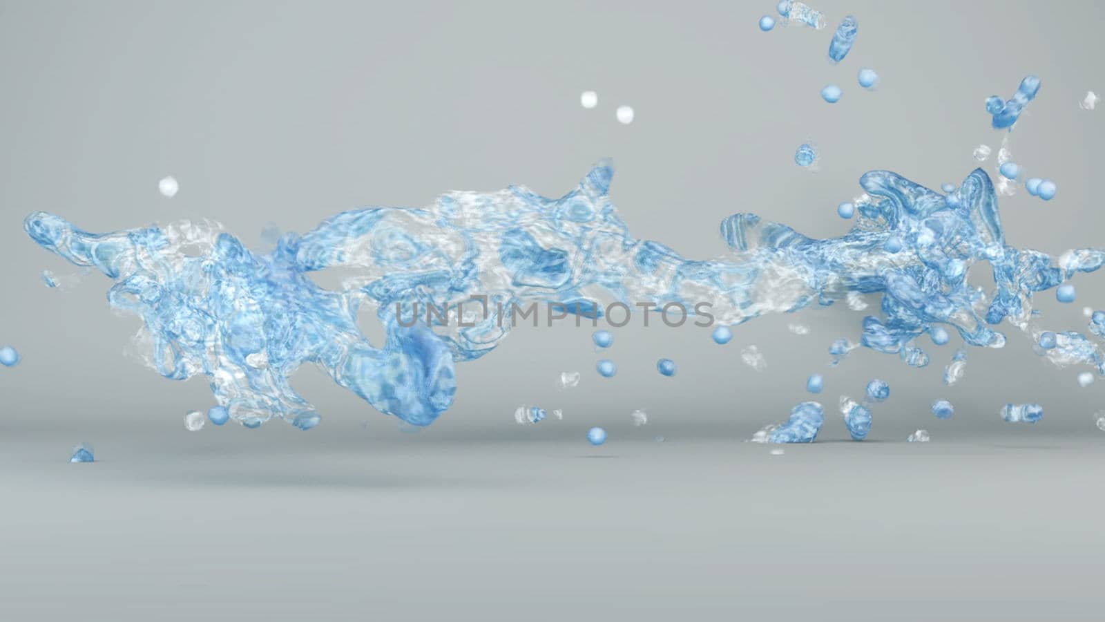 CG animation Water flow. Digital backdrop. 3d render