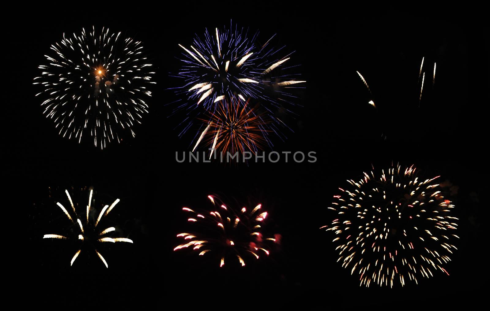 beautiful firework in night by choochart_sansong