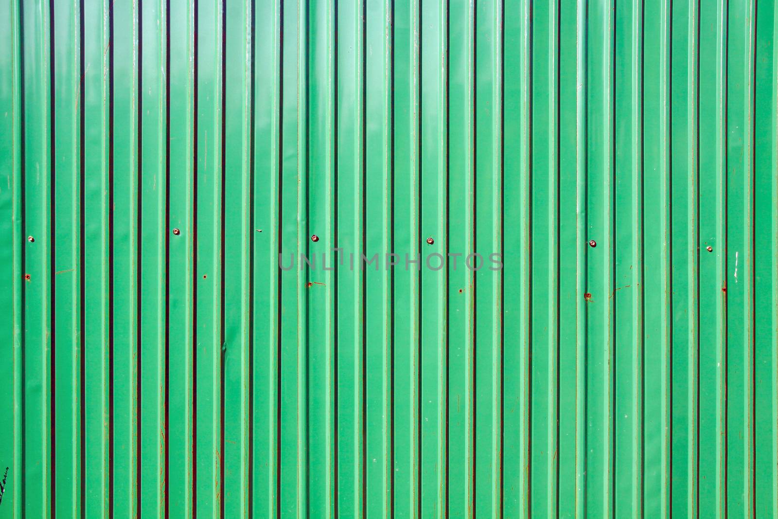 pattern of green zinc wall for wallpaper and background