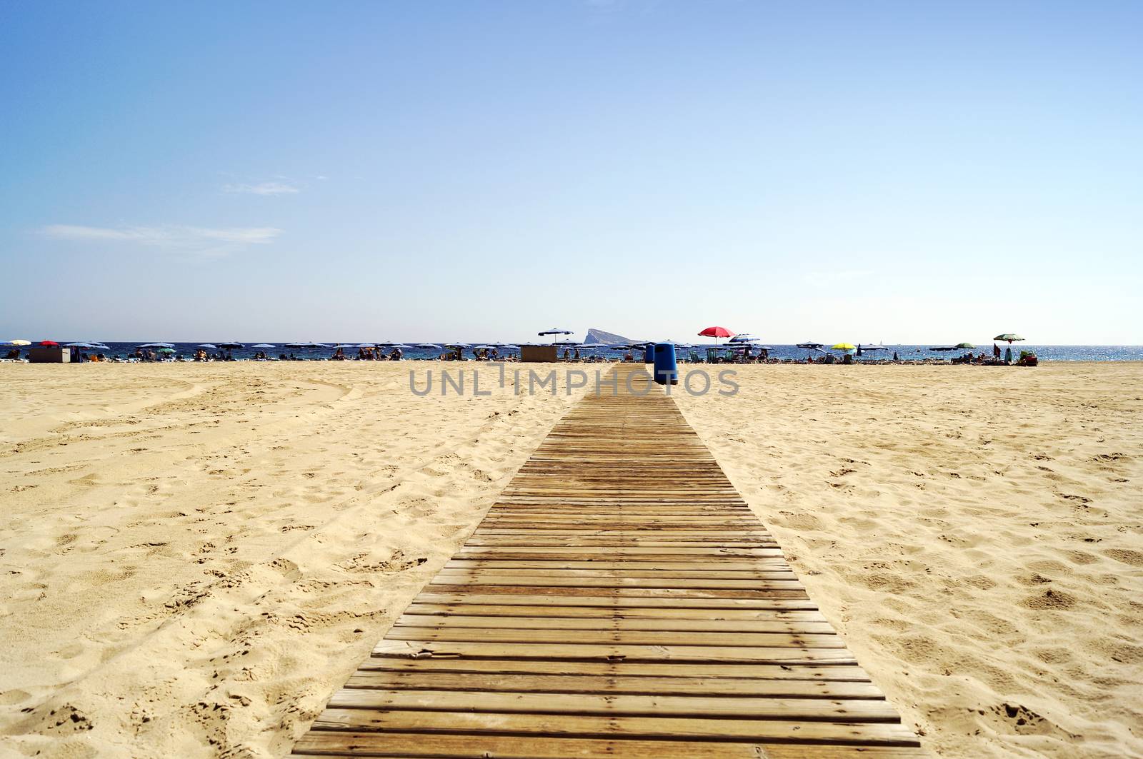 Poniente beach in Benidorm, Spain 