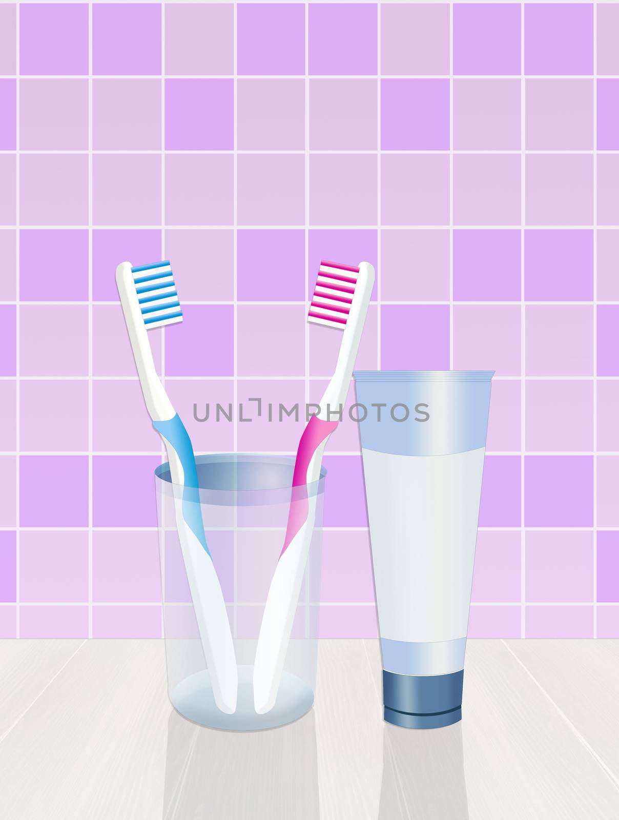 toothbrush and toothpaste by adrenalina