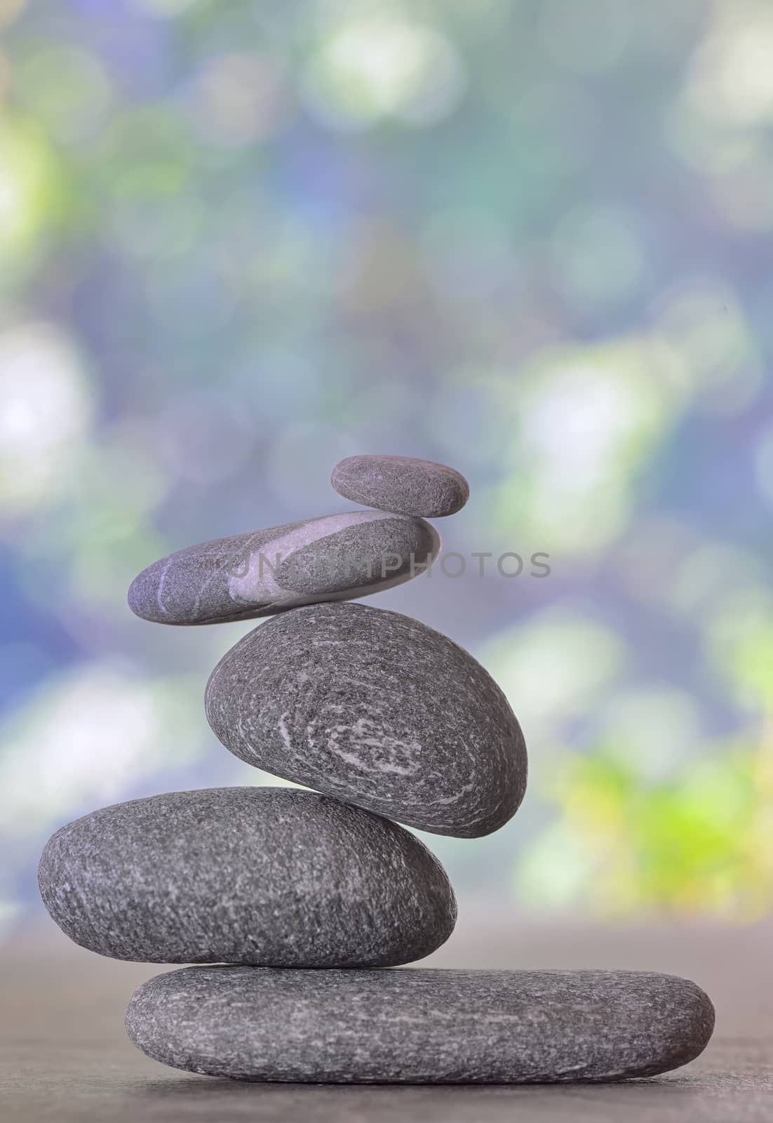 pile of pebble stones isolated in nature