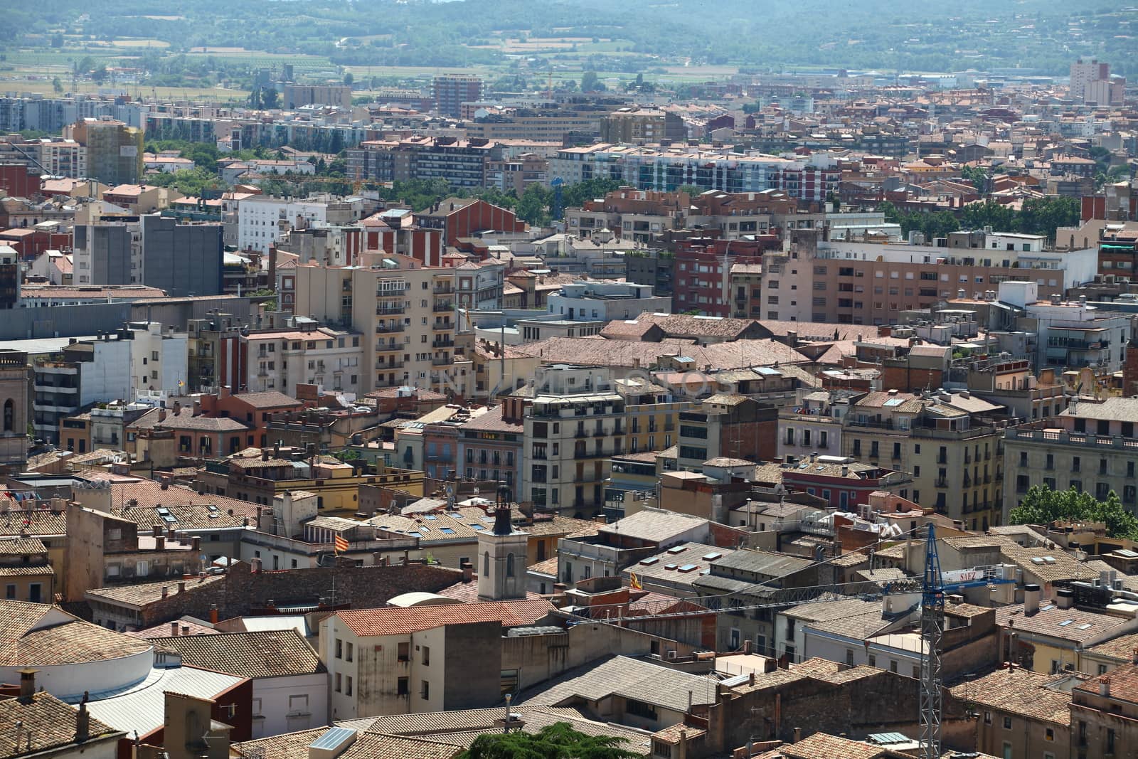 cityscape Suburb Barcelona view from the bird's eye view by mrivserg