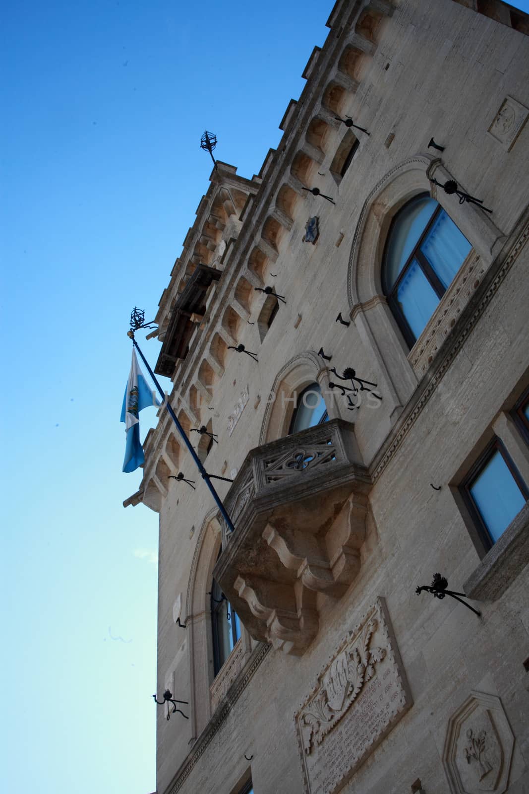 Shot from the bottom of the San Marino Town Hall