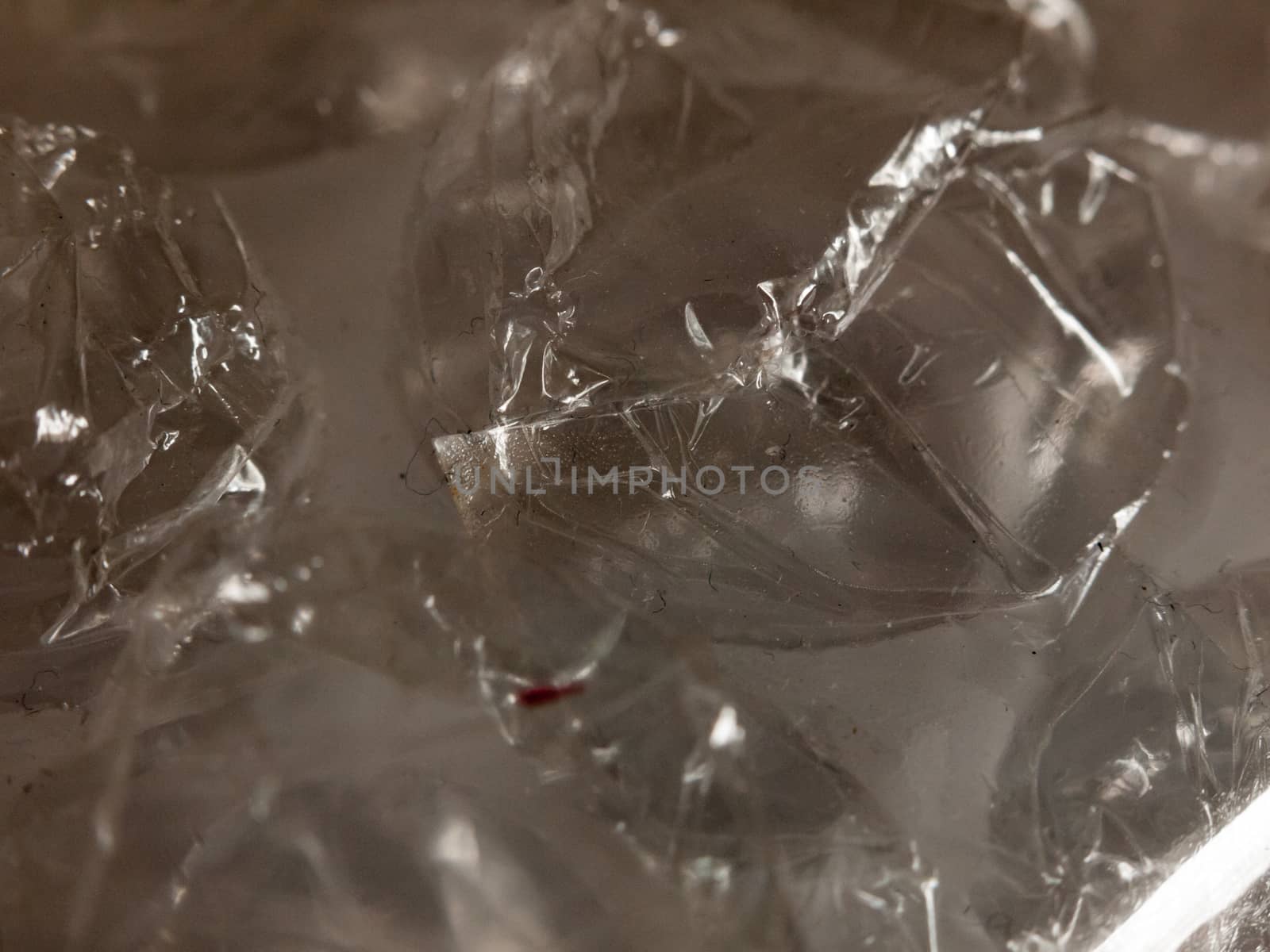 close up texture and pattern and detail of clear unpopped unused bubble wrap packaging
