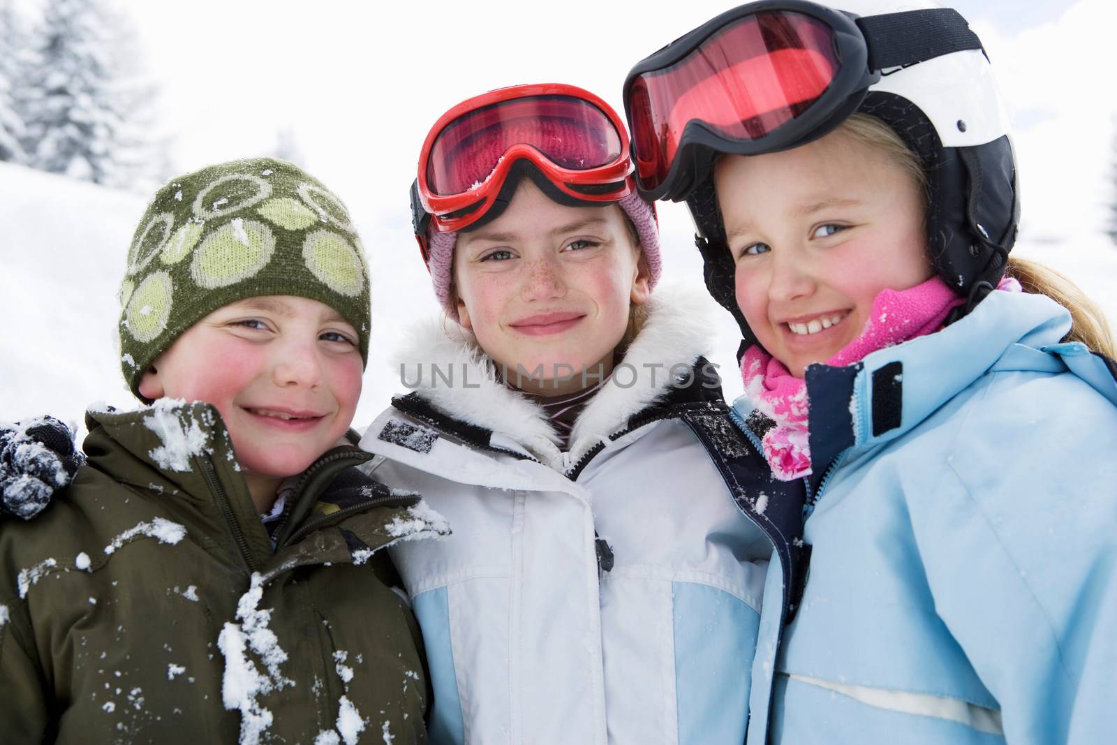 Group of children in the snow