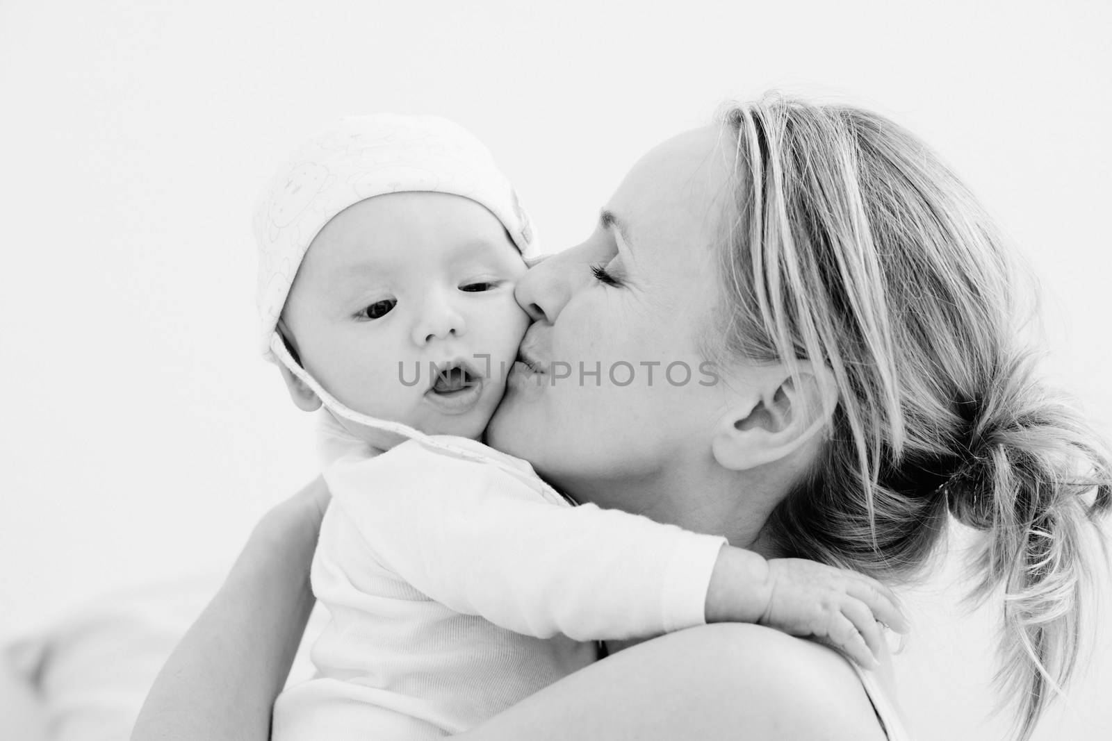 Mom holding her baby