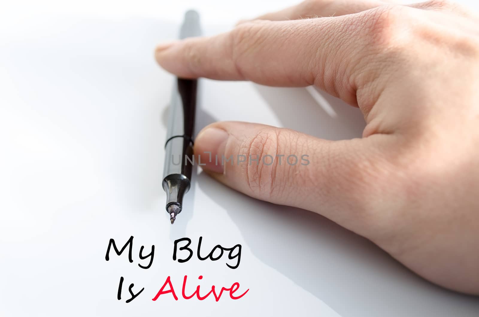 My blog is alive text concept by eenevski