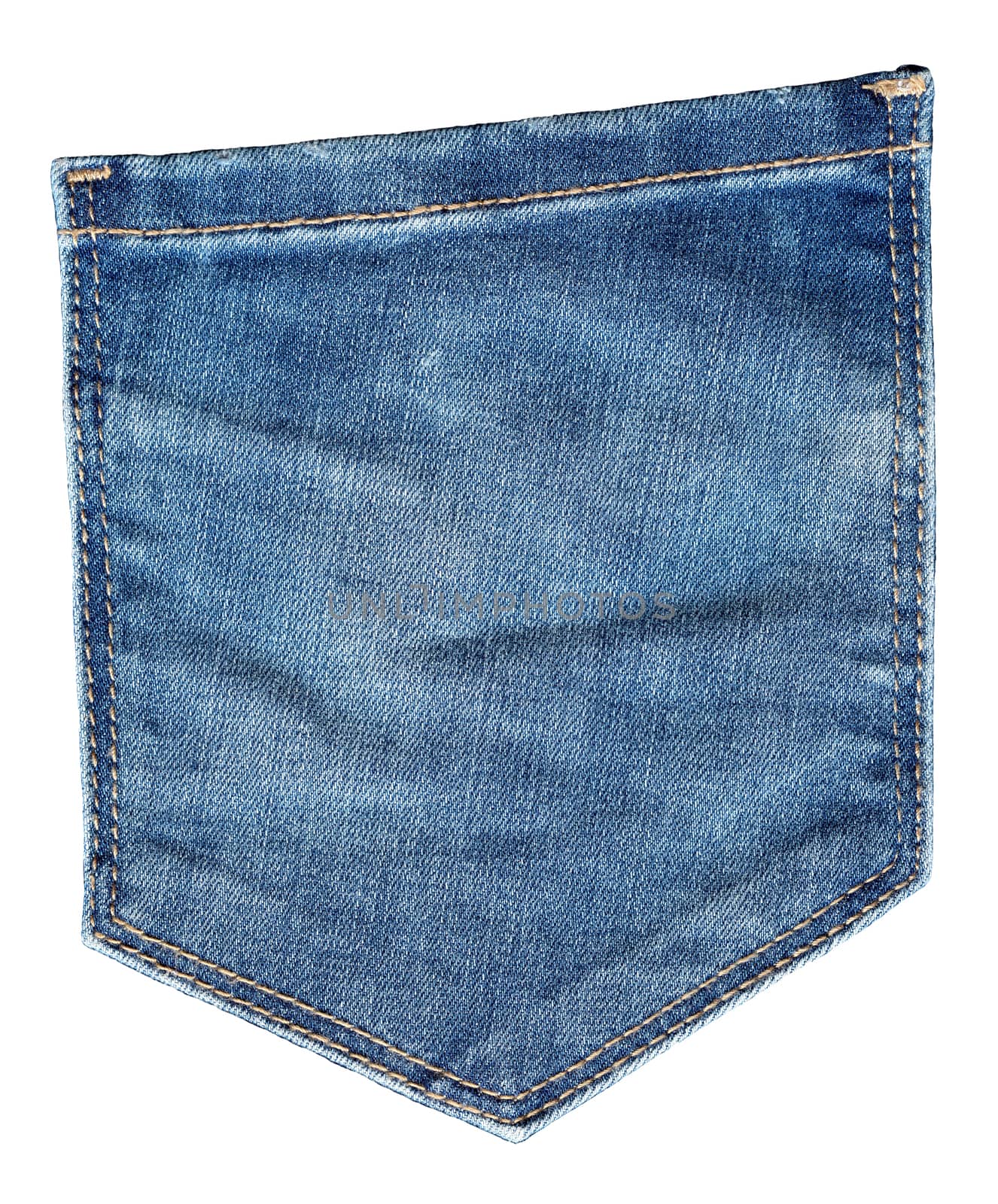 Jeans pocket. Shabby blue denim. by ESSL
