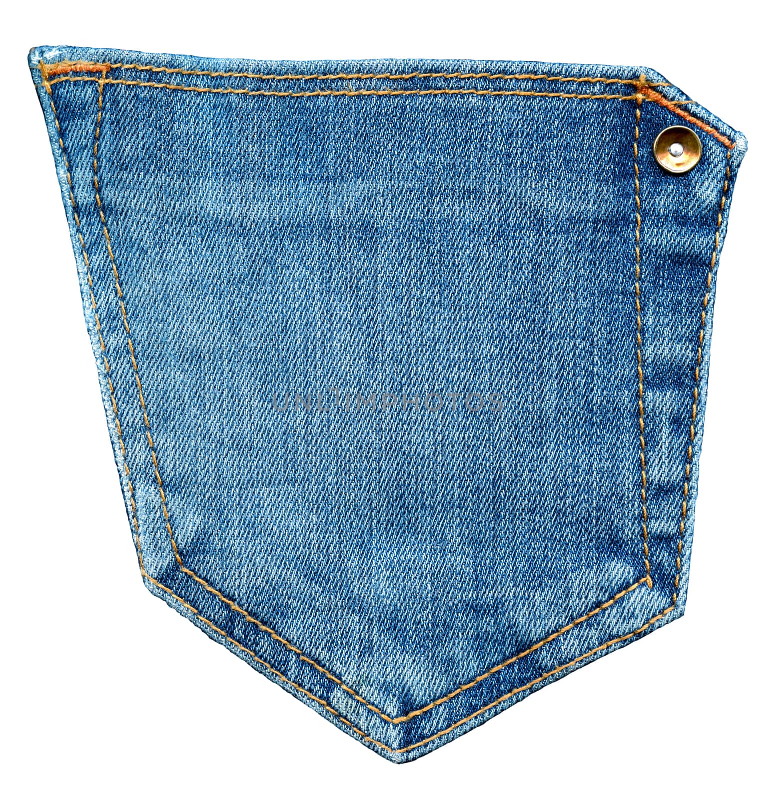 Jeans pocket. Shabby blue denim