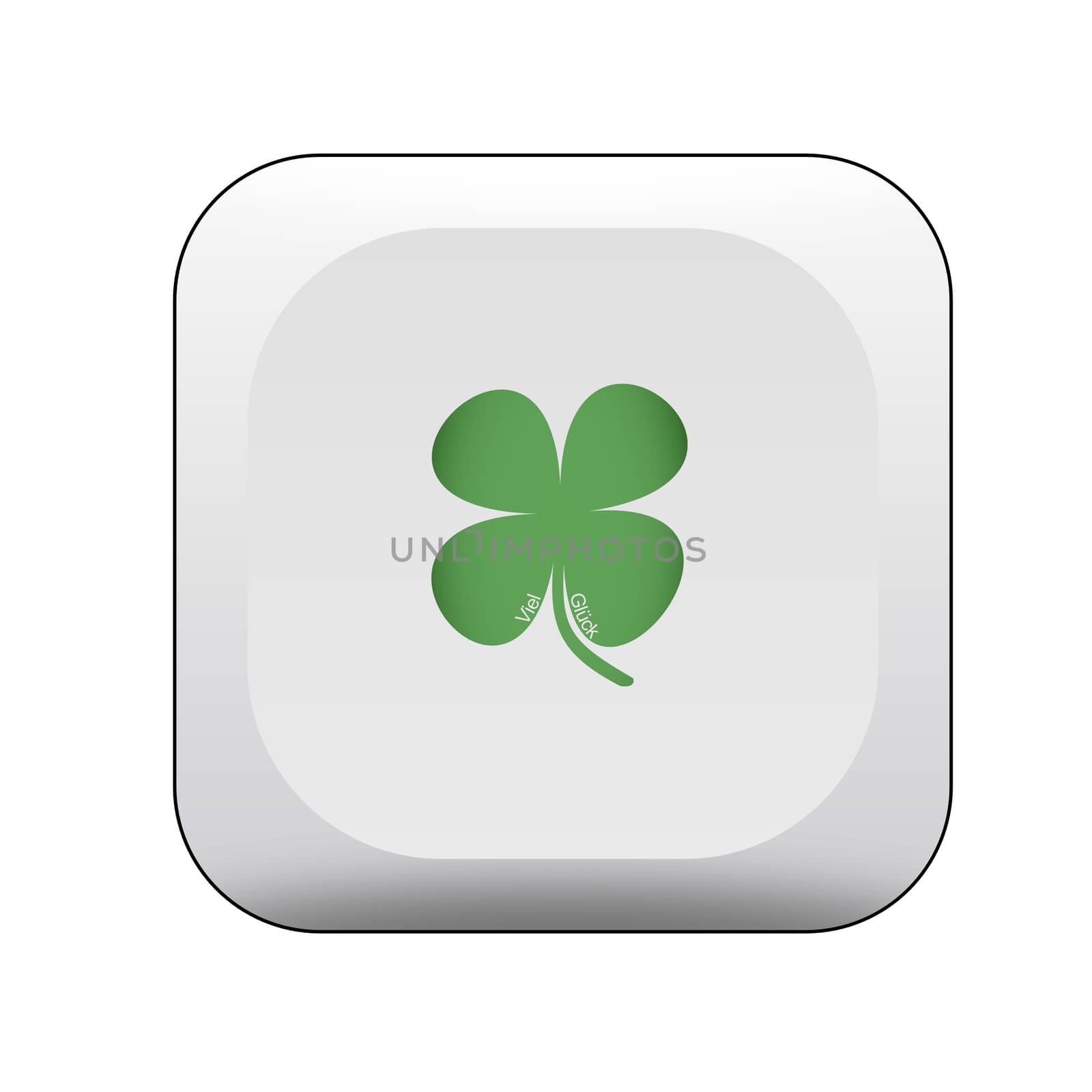 Switch with clover leaf and the german words for good luck
