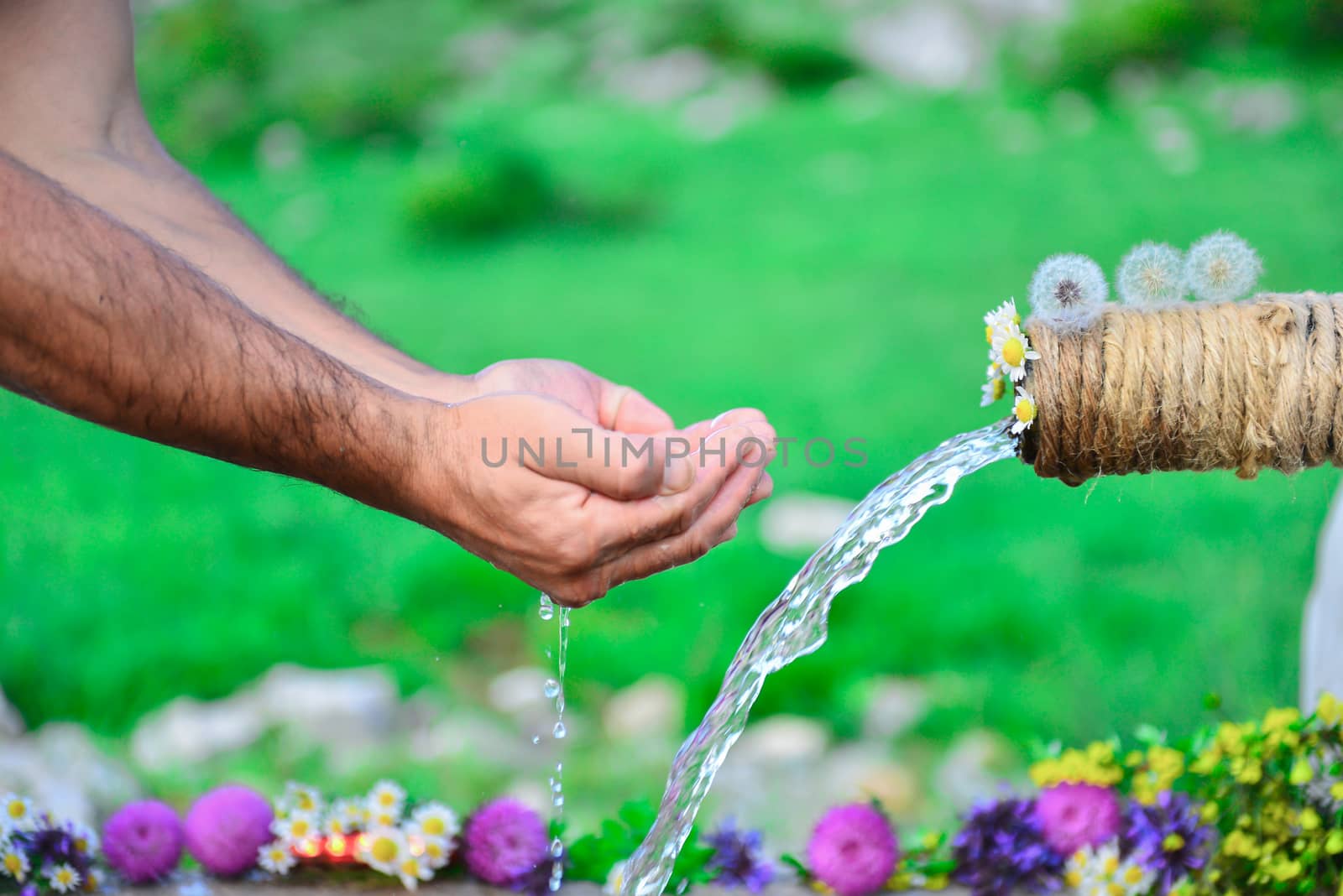 cold drinking water in nature by crazymedia007