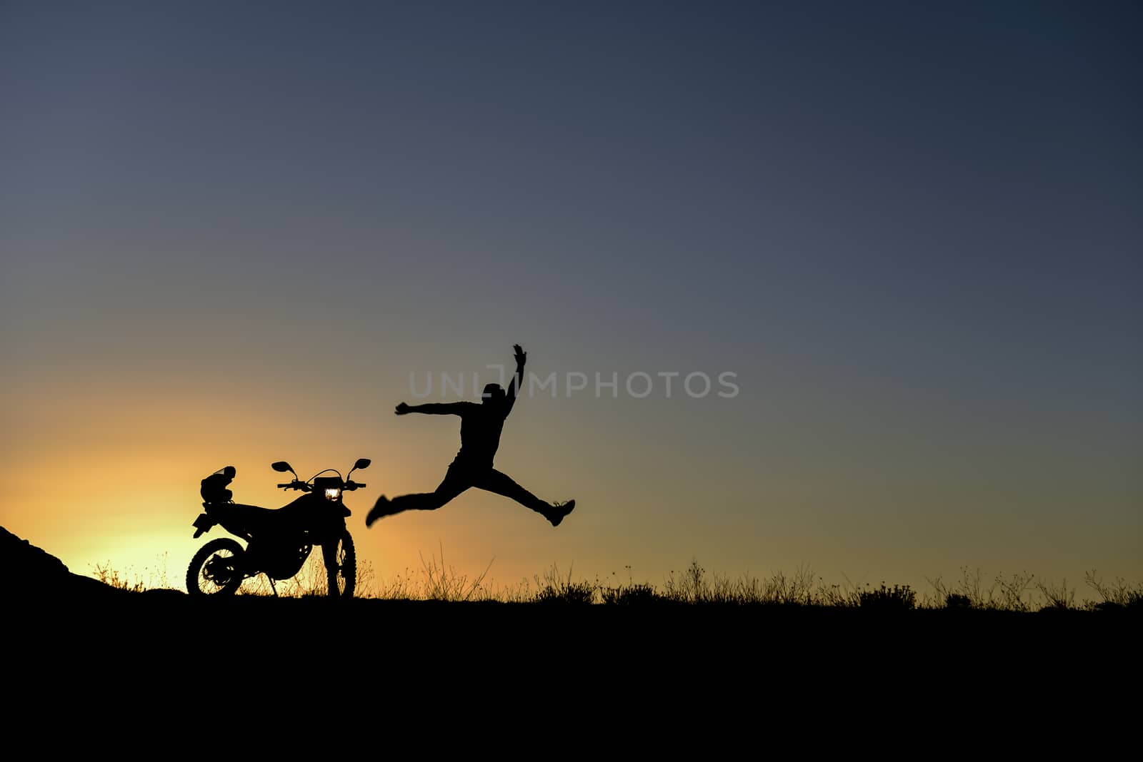 happy,fun and unusual motorcyclist