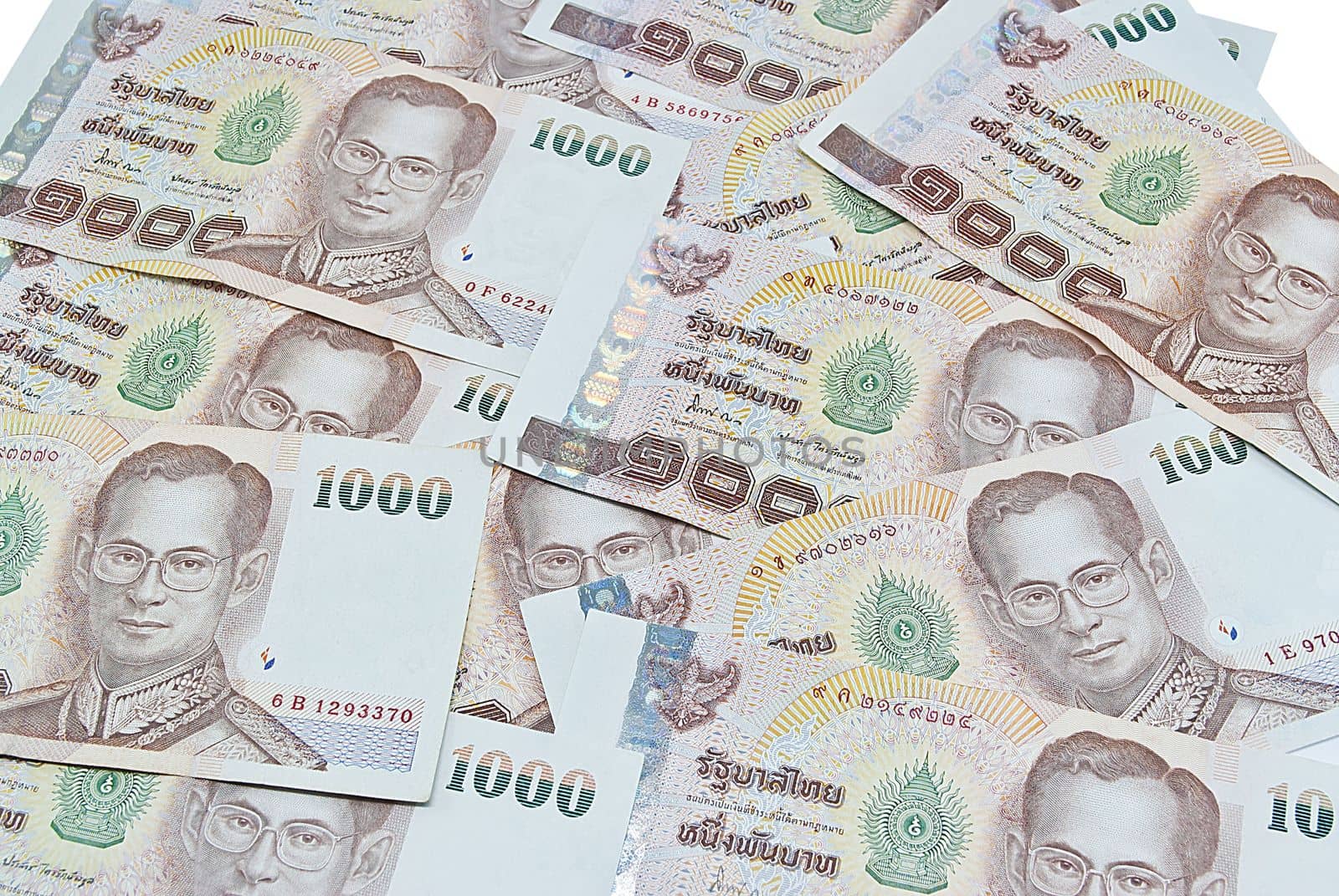 thai money banknotes closeup background